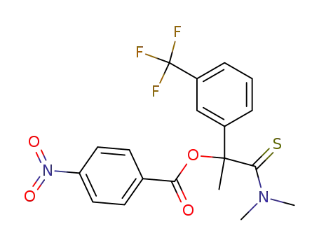 Molecular Structure of 139040-61-2 (Benzeneethanethioamide,
N,N,a-trimethyl-a-[(4-nitrobenzoyl)oxy]-3-(trifluoromethyl)-)