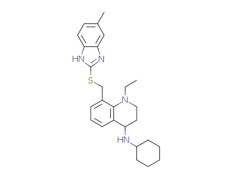 4-Quinolinamine,
N-cyclohexyl-1-ethyl-1,2,3,4-tetrahydro-8-[[(5-methyl-1H-benzimidazol-2
-yl)thio]methyl]-