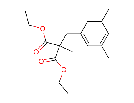 Molecular Structure of 52528-74-2 (Propanedioic acid, [(3,5-dimethylphenyl)methyl]methyl-, diethyl ester)