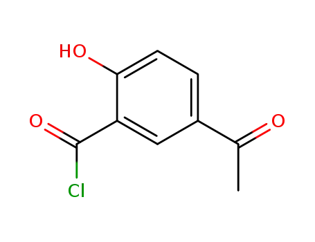 Molecular Structure of 108295-15-4 (Benzoyl chloride, 5-acetyl-2-hydroxy- (9CI))