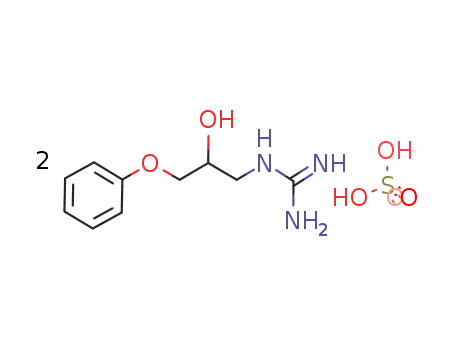 Molecular Structure of 63273-74-5 ((E)-N-(2-hydroxy-3-phenoxypropyl)(imino)methanediaminium sulfate)