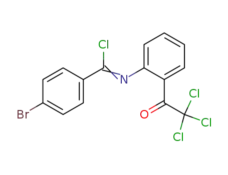 벤젠카르복스이미도일 클로라이드, 4-브로모-N-[2-(트리클로로아세틸)페닐]-(9CI)