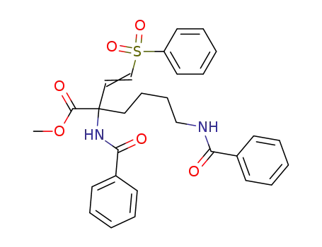 2-((E)-2-Benzenesulfonyl-vinyl)-2,6-bis-benzoylamino-hexanoic acid methyl ester