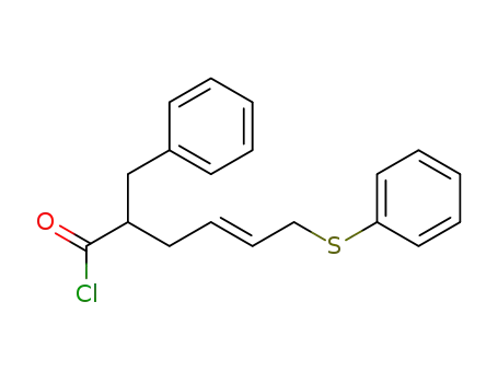 2-Benzyl-6-phenylthio-4-hexenoic acid chloride