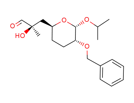 (R)-3-((2S,5R,6S)-5-Benzyloxy-6-isopropoxy-tetrahydro-pyran-2-yl)-2-hydroxy-2-methyl-propionaldehyde