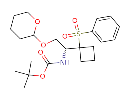 [(R)-1-(1-Benzenesulfonyl-cyclobutyl)-2-(tetrahydro-pyran-2-yloxy)-ethyl]-carbamic acid tert-butyl ester
