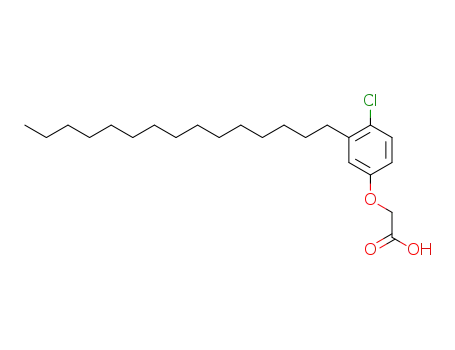Molecular Structure of 117554-41-3 ((4-chloro-3-pentadecylphenoxy)acetic acid)