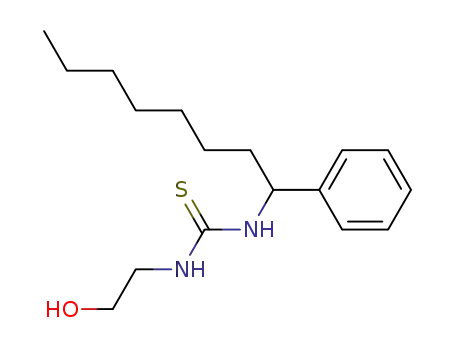 Molecular Structure of 74787-60-3 (Thiourea, N-(2-hydroxyethyl)-N'-(1-phenyloctyl)-)