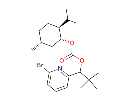 Molecular Structure of 139042-74-3 (Carbonic acid 1-(6-bromo-pyridin-2-yl)-2,2-dimethyl-propyl ester (1R,2S,5R)-2-isopropyl-5-methyl-cyclohexyl ester)
