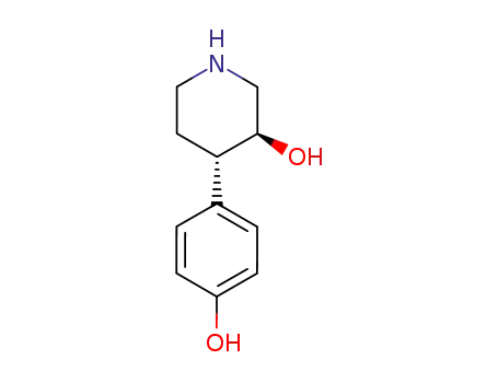 Molecular Structure of 188866-44-6 (4-(4-Hydroxyphenyl)-(3s,4s)-3-Piperidinol)