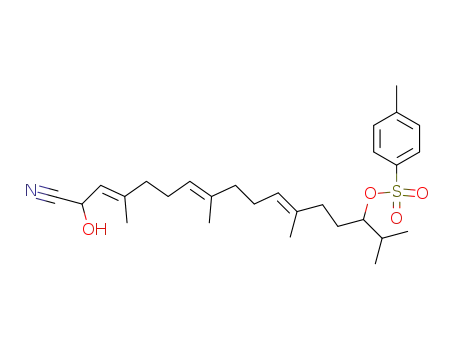 Toluene-4-sulfonic acid (4E,8E,12E)-14-cyano-14-hydroxy-1-isopropyl-4,8,12-trimethyl-tetradeca-4,8,12-trienyl ester
