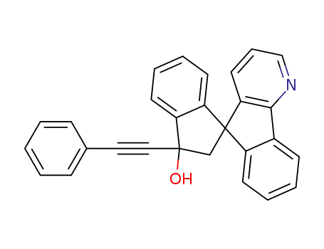 Spiro[1H-indene-1,5'-[5H]indeno[1,2-b]pyridin]-3-ol,
2,3-dihydro-3-(phenylethynyl)-