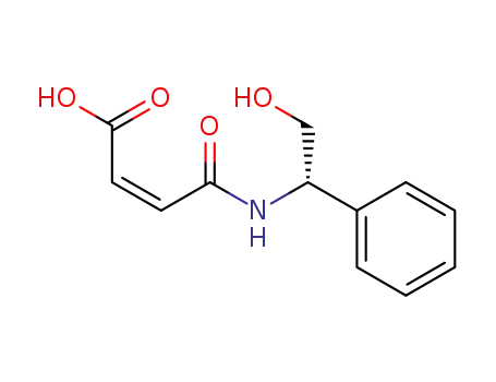 Molecular Structure of 120566-66-7 (2-Butenoic acid, 4-[[(1S)-2-hydroxy-1-phenylethyl]amino]-4-oxo-, (2Z)-)