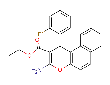 1H-Naphtho[2,1-b]pyran-2-carboxylic acid, 3-amino-1-(2-fluorophenyl)-,
ethyl ester