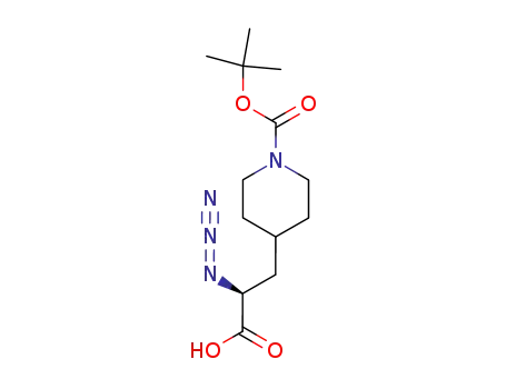 Molecular Structure of 195877-50-0 (S-2-azido-3-(N-Boc-piperidyl)-propionic acid)