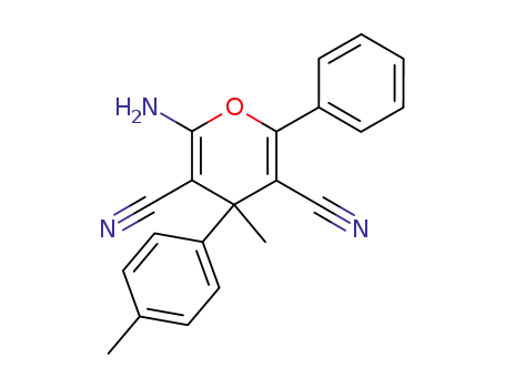 2-amino-4-methyl-4-(p-methylphenyl)-6-phenyl-4H-pyran-3,5-dicarbonitrile