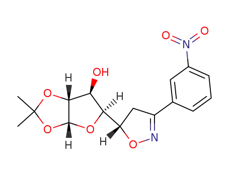 (3aR,5S,6S,6aR)-2,2-Dimethyl-5-[(S)-3-(3-nitro-phenyl)-4,5-dihydro-isoxazol-5-yl]-tetrahydro-furo[2,3-d][1,3]dioxol-6-ol