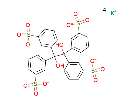 Molecular Structure of 133294-76-5 (1,2-dihydroxyethane-1,2-diylidene-1,1,2,2-tetrakis(benzene-3-sulfonic acid potassium salt))