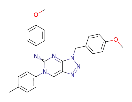 [3-(4-Methoxy-benzyl)-6-p-tolyl-3,6-dihydro-[1,2,3]triazolo[4,5-d]pyrimidin-(5Z)-ylidene]-(4-methoxy-phenyl)-amine