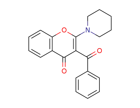 Molecular Structure of 84941-80-0 (3-Benzoyl-2-piperidino-chromon)