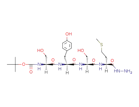 L-Methionine,
N-[N-[N-[N-[(1,1-dimethylethoxy)carbonyl]-L-seryl]-L-tyrosyl]-L-seryl]-,
hydrazide