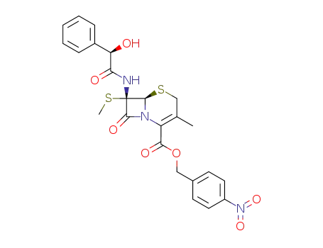 4-nitrobenzyl (2'R,6R,7S)-hydroxy(phenyl)acetylamino-7-methylthio-3-methylceph-3-em-4-carboxylate