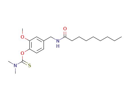 Molecular Structure of 149555-75-9 (N-<4-<<dimethyl(thiocarbamoyl)>oxy>-3-methoxybenzyl>nonanamide)