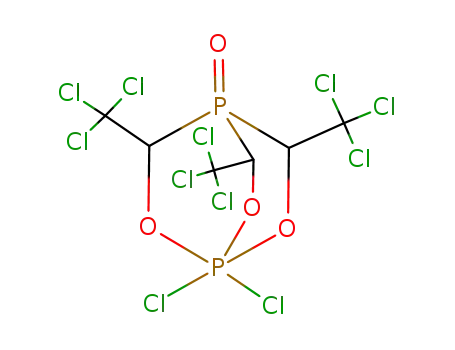 Molecular Structure of 87981-31-5 (2,6,7-Trioxa-1,4-diphosphabicyclo[2.2.2]octane,
1,1-dichloro-1,1-dihydro-3,5,8-tris(trichloromethyl)-, 4-oxide)