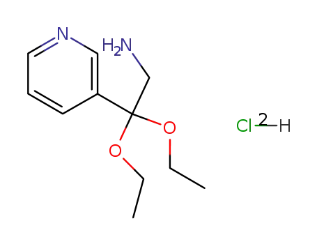 Molecular Structure of 107445-24-9 (2,2-Diethoxy-2-pyridin-3-yl-ethylamine  dihydrochloride)