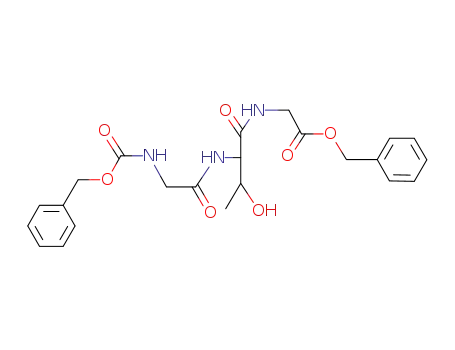 Molecular Structure of 36934-93-7 (Glycine, N-[N-[N-[(phenylmethoxy)carbonyl]glycyl]-L-threonyl]-,
phenylmethyl ester)