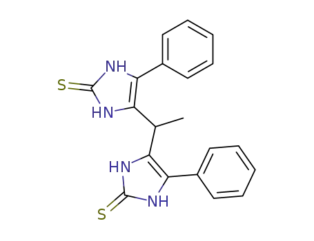 Molecular Structure of 139386-82-6 (2H-Imidazole-2-thione, 4,4'-ethylidenebis[1,3-dihydro-5-phenyl-)
