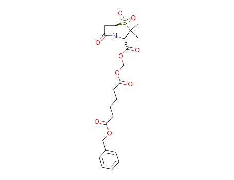 Molecular Structure of 87343-31-5 ({[6-(benzyloxy)adipoyl]oxy}methyl penicillanate sulfone)