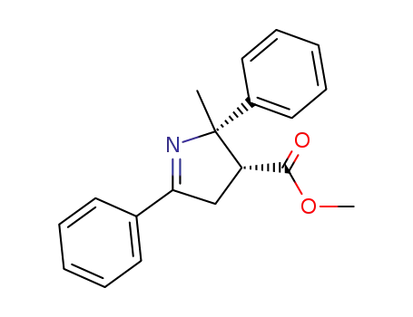 2H-Pyrrole-3-carboxylic acid, 3,4-dihydro-2-methyl-2,5-diphenyl-,
methyl ester, trans-