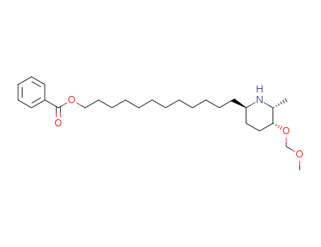 Benzoic acid 12-((2R,5R,6R)-5-methoxymethoxy-6-methyl-piperidin-2-yl)-dodecyl ester