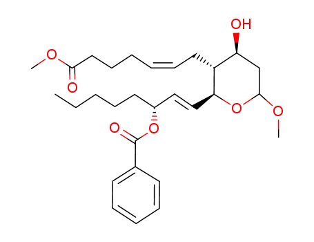 Benzoic acid (R)-1-{(E)-2-[(2S,3R,4S)-4-hydroxy-6-methoxy-3-((Z)-6-methoxycarbonyl-hex-2-enyl)-tetrahydro-pyran-2-yl]-vinyl}-hexyl ester