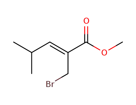 Molecular Structure of 137104-39-3 (2-Pentenoic acid, 2-(bromomethyl)-4-methyl-, methyl ester, (Z)-)