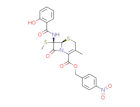 4-nitrobenzyl (6R,7S)-7-(2-hydroxybenzoylamino)-3-methyl-7-methylthioceph-3-em-4-carboxylate