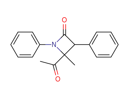 Molecular Structure of 84197-62-6 (2-Azetidinone, 4-acetyl-4-methyl-1,3-diphenyl-)