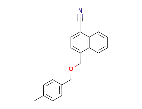 Molecular Structure of 94719-67-2 (1-Naphthalenecarbonitrile, 4-[[(4-methylphenyl)methoxy]methyl]-)