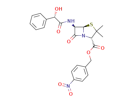 Molecular Structure of 95107-13-4 (4-nitrobenzyl (2'S,3S,5R,6R)-6-hydroxy(phenyl)acetylaminopenicillanate)