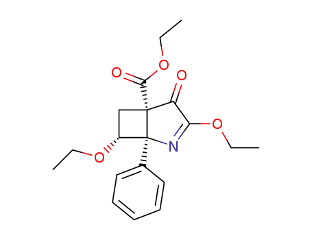 Molecular Structure of 77800-63-6 (2-Azabicyclo[3.2.0]hept-2-ene-5-carboxylic acid,
3,7-diethoxy-4-oxo-1-phenyl-, ethyl ester, (1R,5S,7S)-rel-)