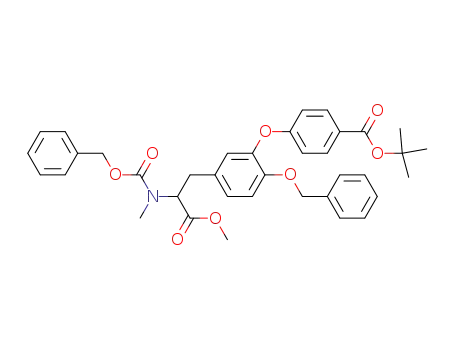 4-{2-Benzyloxy-5-[2-(benzyloxycarbonyl-methyl-amino)-2-methoxycarbonyl-ethyl]-phenoxy}-benzoic acid tert-butyl ester