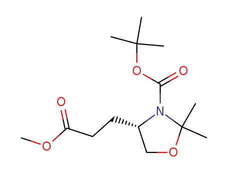 4-Oxazolidinepropanoic acid,
3-[(1,1-dimethylethoxy)carbonyl]-2,2-dimethyl-, methyl ester, (4S)-