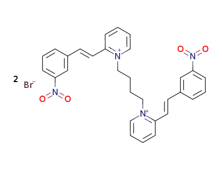 Pyridinium, 1,1'-(1,4-butanediyl)bis[2-[2-(3-nitrophenyl)ethenyl]-,
dibromide