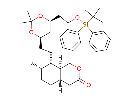 (4aS,7S,8S,8aS)-8-(2-{(4R,6S)-6-[2-(tert-Butyl-diphenyl-silanyloxy)-ethyl]-2,2-dimethyl-[1,3]dioxan-4-yl}-ethyl)-7-methyl-octahydro-isochromen-3-one