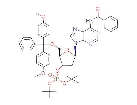 Phosphoric acid (2R,3S,5R)-5-(6-benzoylamino-purin-9-yl)-2-[bis-(4-methoxy-phenyl)-phenyl-methoxymethyl]-tetrahydro-furan-3-yl ester di-tert-butyl ester