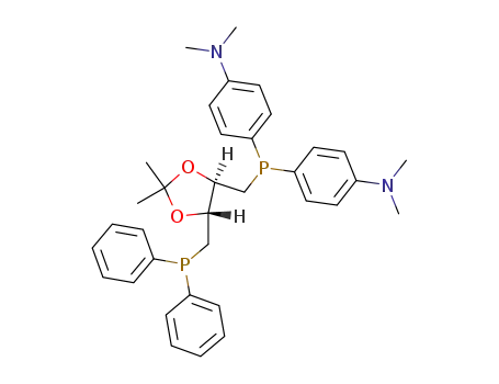 Molecular Structure of 123135-89-7 ((4R,5R)-4-diphenylphosphinomethyl-5-bis(4-N,N-dimethylaminophenyl)phosphinomethyl-2,2-dimethyl-1,3-dioxolane)