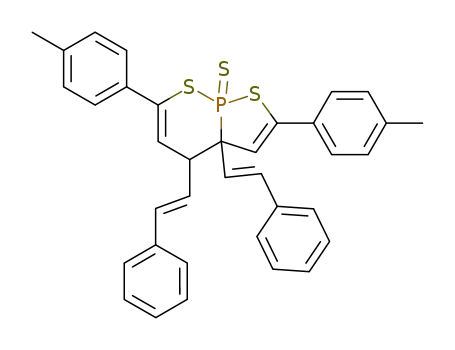 [1,2]Thiaphospholo[2,3-b][1,2]thiaphosphorin,
3a,4-dihydro-2,6-bis(4-methylphenyl)-3a,4-bis(2-phenylethenyl)-,
8-sulfide