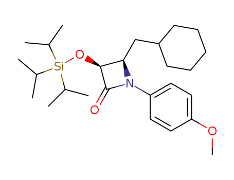 1-(4-Methoxyphenyl)-3-triisopropylsilyloxy-4-(2-cyclohexylmethyl)-2-azetidinone