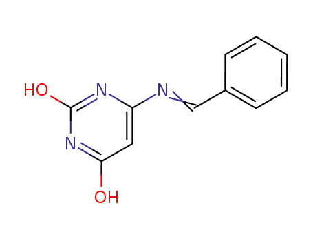 Molecular Structure of 62878-97-1 (2,4(1H,3H)-Pyrimidinedione, 6-[(phenylmethylene)amino]-)